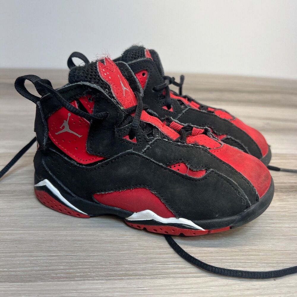 Nike Air Jordan True Flight Bred Black Red CU4936-001 Toddler Size 9C